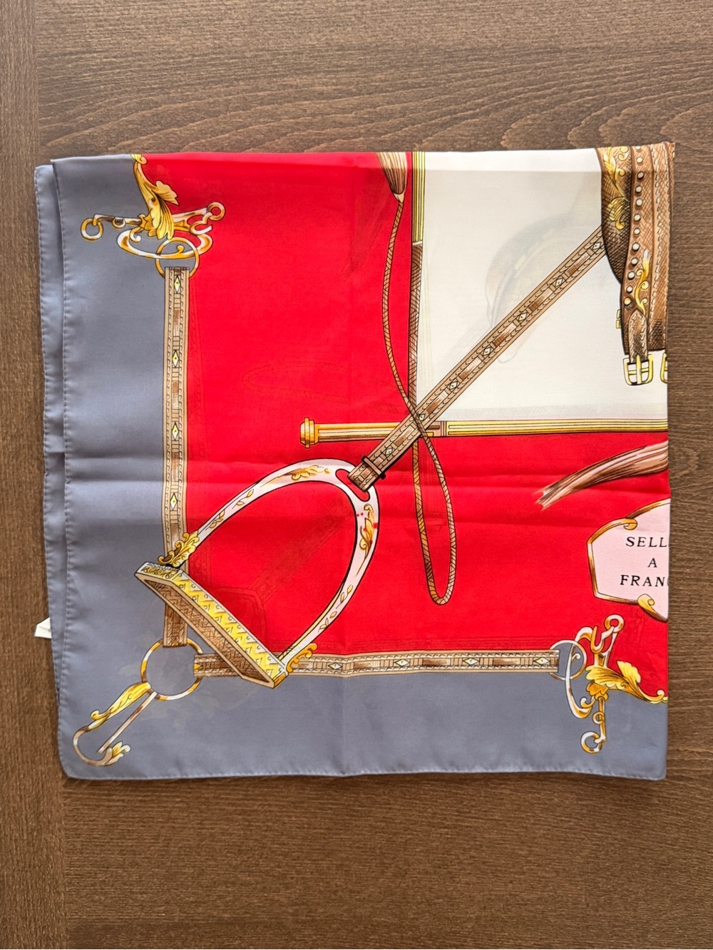 Vintage French Equestrian Scarf – Sellerie à la Française